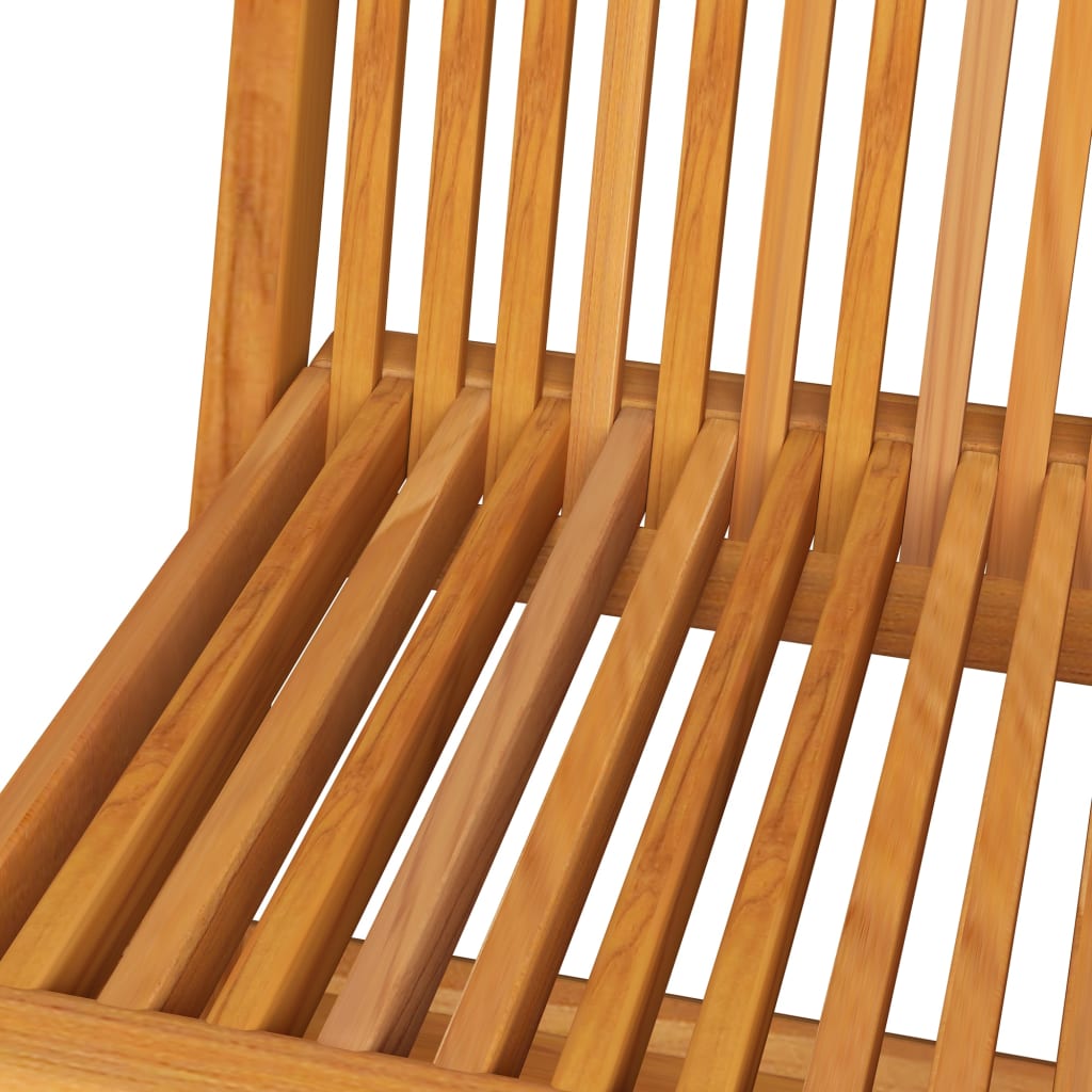 vidaXL Patio Chairs Outdoor Bistro Folding Chair with Cushions Solid Wood Teak-2